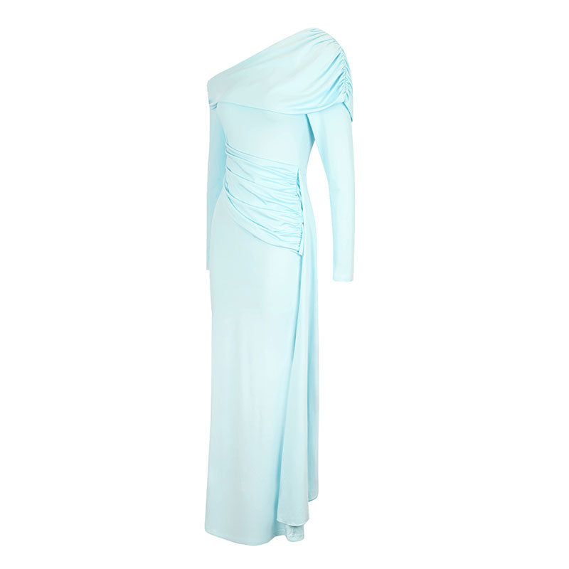 One-Shoulder Mermaid Evening Gown