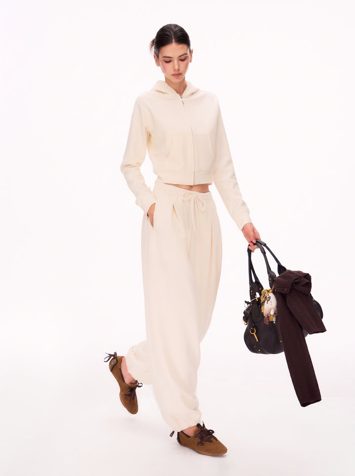 High Waisted Pleated Lounge Pants