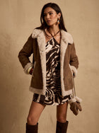 Cozy Faux Shearling Hooded Jacket