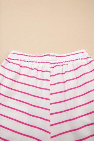 Striped Sleeveless Pants Set