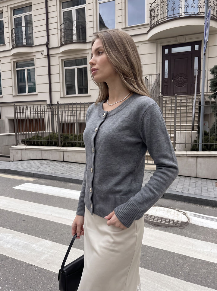 Soft Fitted Button Up Cardigan