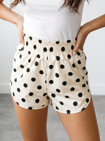 High Waisted Polka Dot Shorts