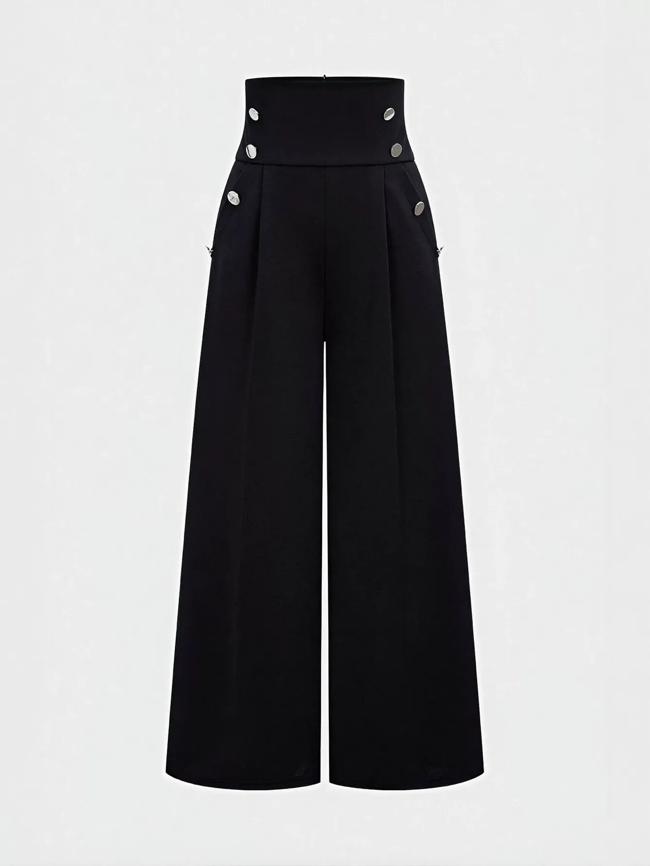 High Waisted Wide Leg Trousers