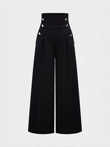 High Waisted Wide Leg Trousers