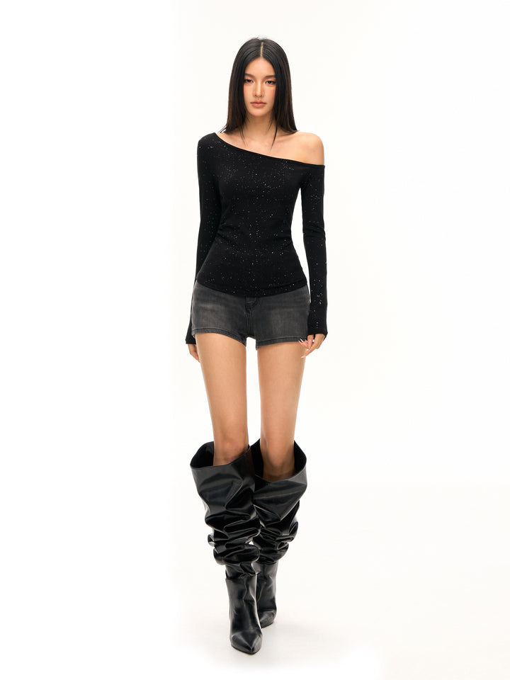 Off Shoulder Slim Fit Tee