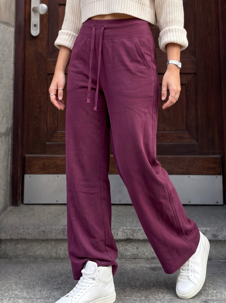 Comfy High Waisted Fleece Lounge Pants