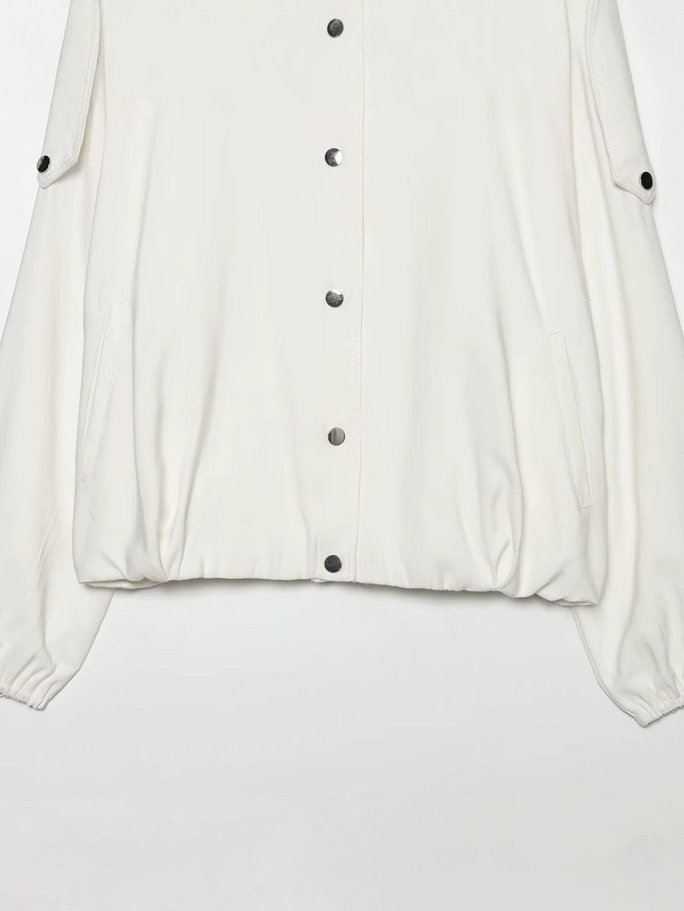 Oversized Stand Collar Utility Jacket