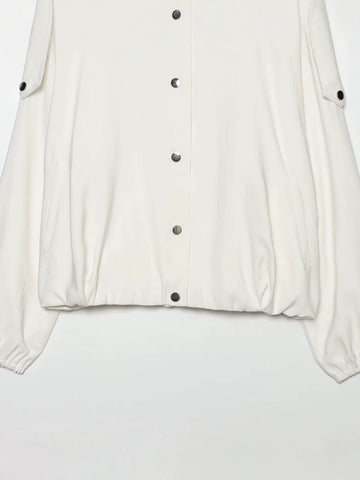 Oversized Stand Collar Utility Jacket