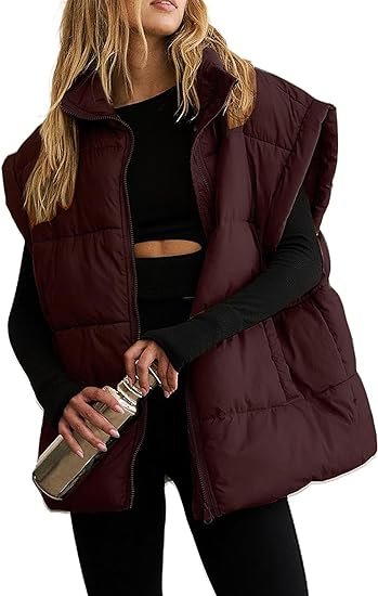 Oversized Puffer Vest Sleeveless Jacket
