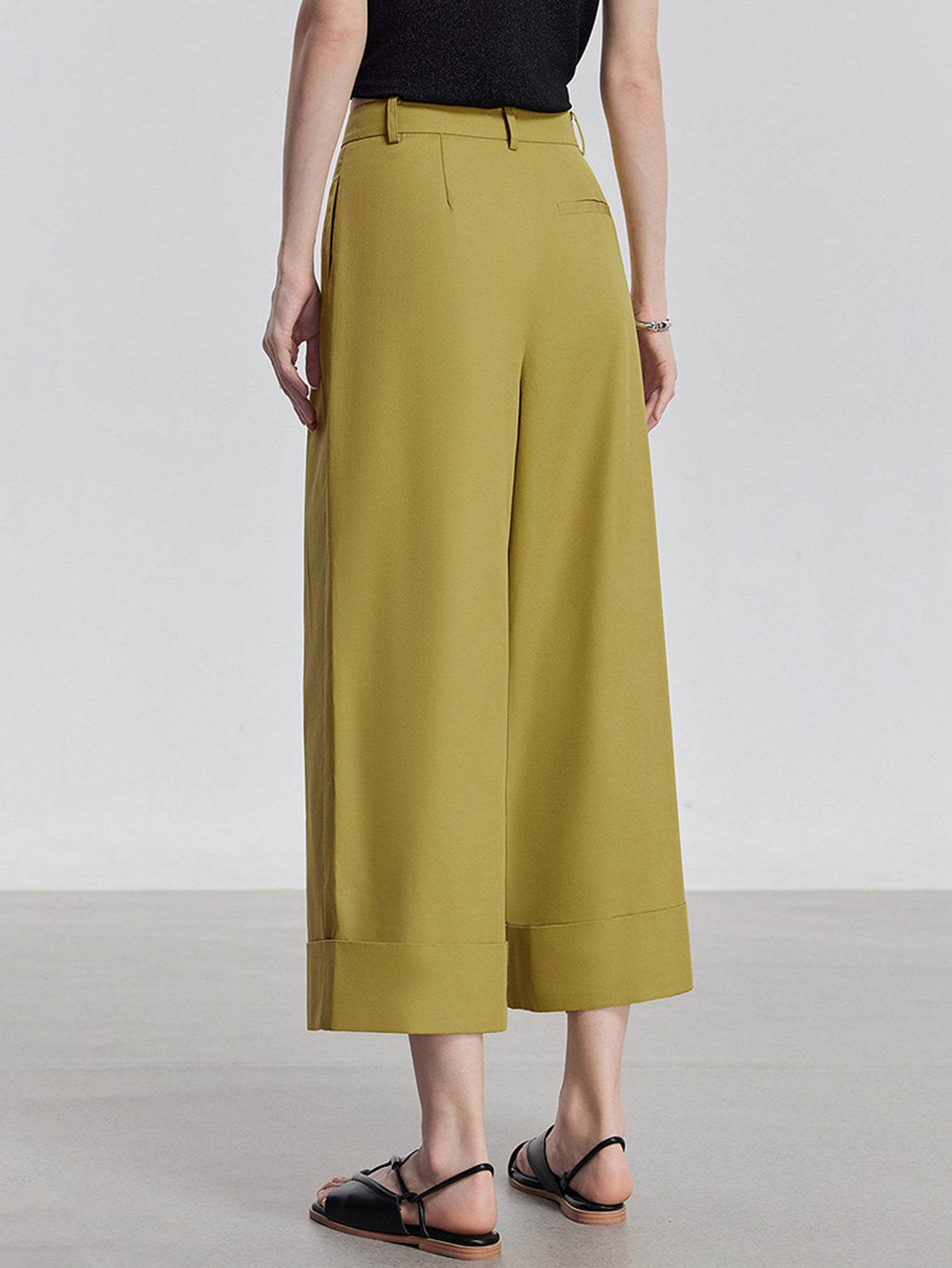 High Waisted Wide Leg Minimalist Pants
