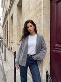 Cozy Fuzzy V Neck Cardigan Sweater