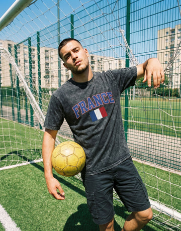 World Cup 2026 Vintage Washed France Graphic  T-Shirt