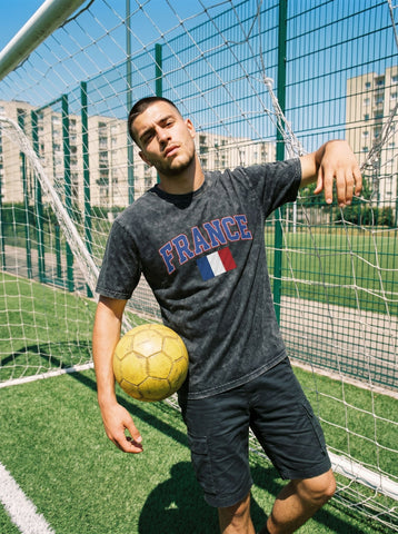 World Cup 2026 Vintage Washed France Graphic  T-Shirt