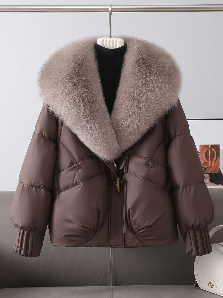 Faux Fur Collar Puffer Jacket