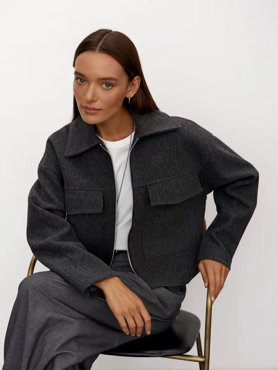 Oversized Zip Up Knit Cardigan