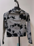 Seamless Tie Dye Mock Neck Top