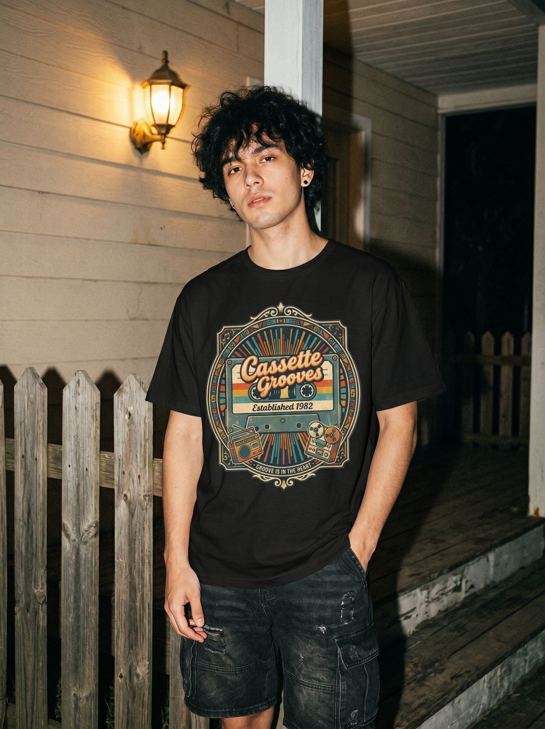 Vintage Retro Cassette Graphic T-Shirt