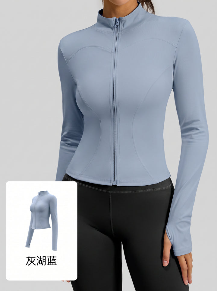 Slim Fit Thumbhole Athletic Jacket