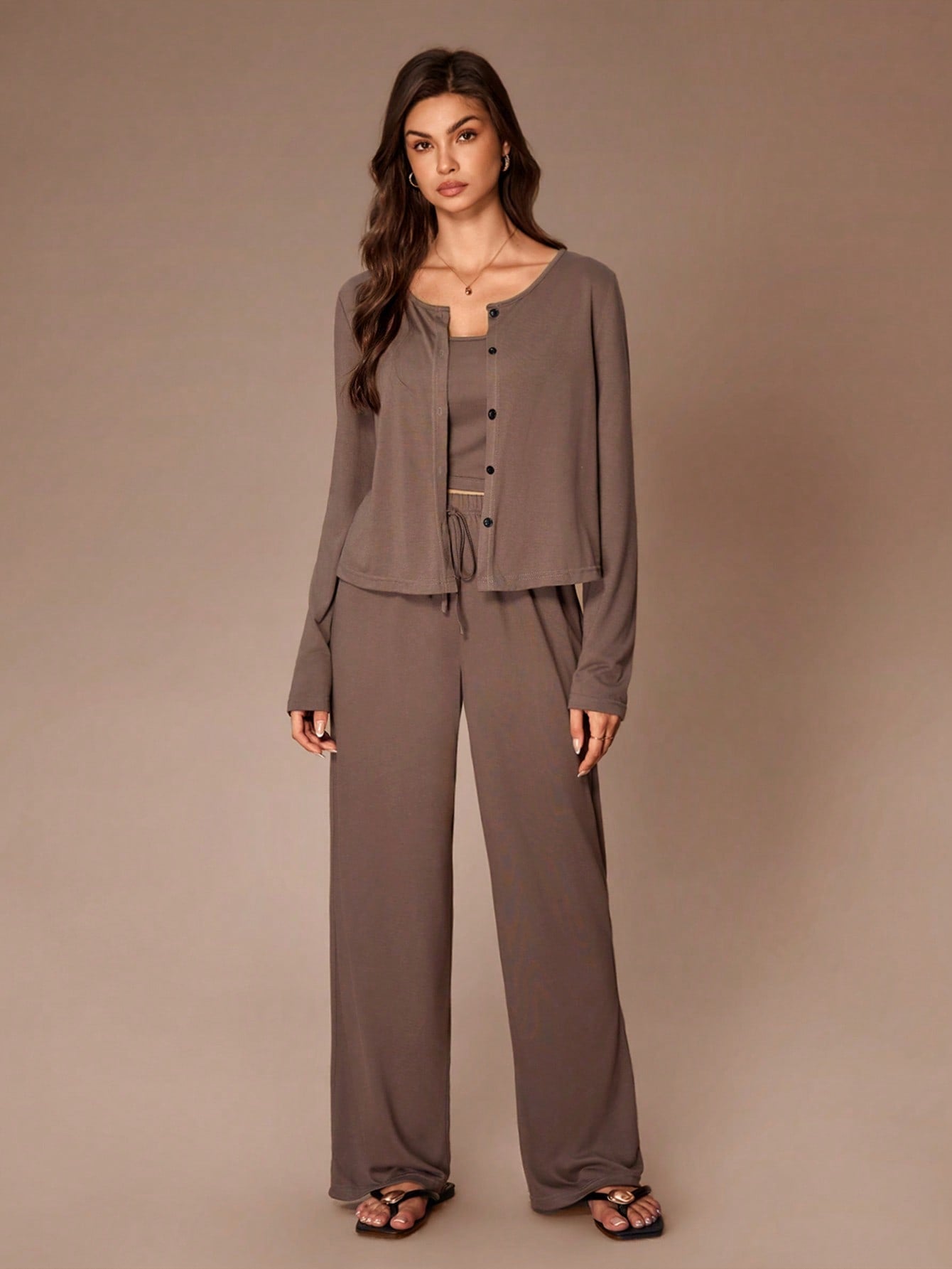 Cozy Button Up Lounge Set