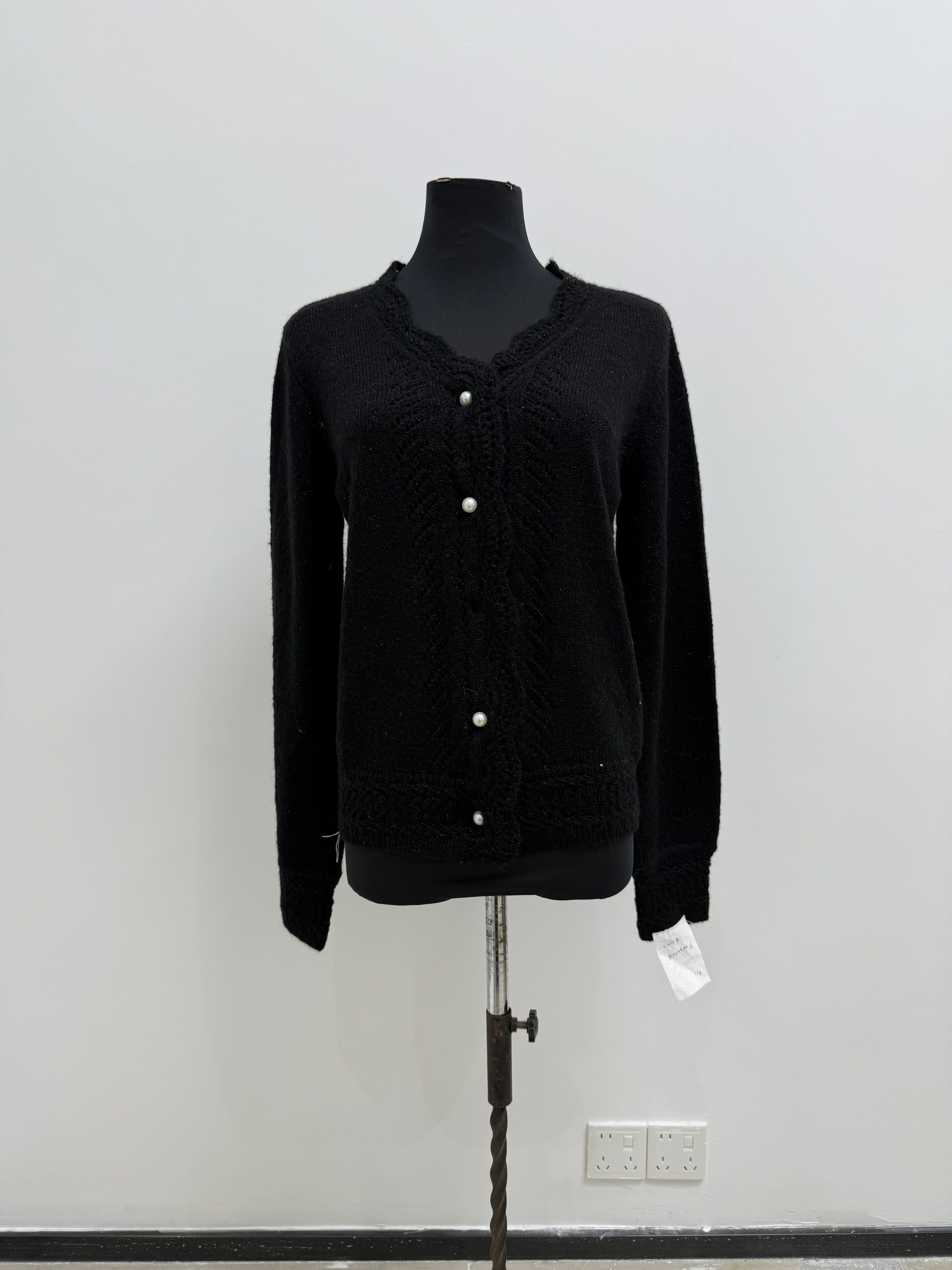 Crochet Trim Button Down Cardigan