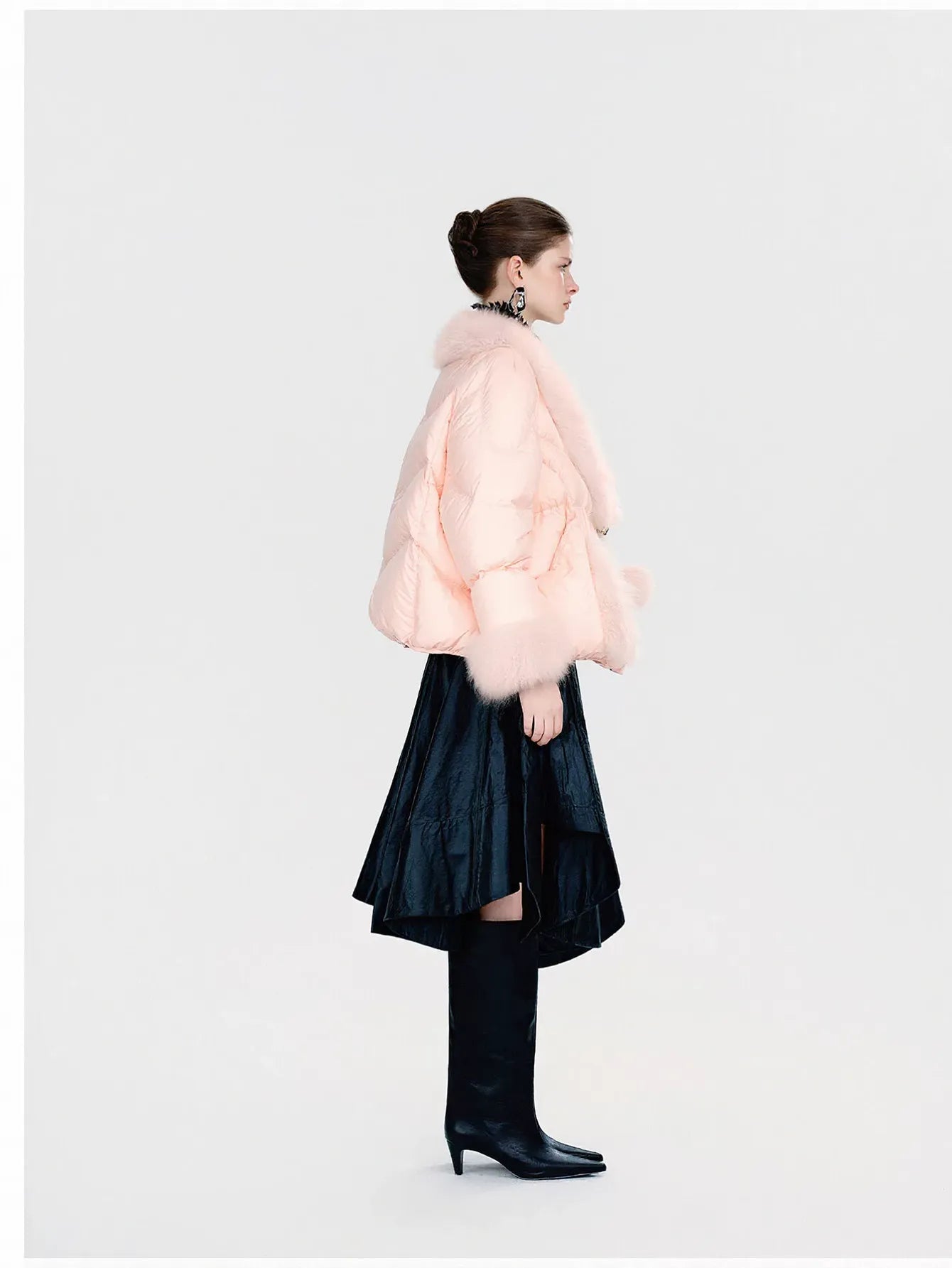 Faux Fur Trim Puffer Jacket