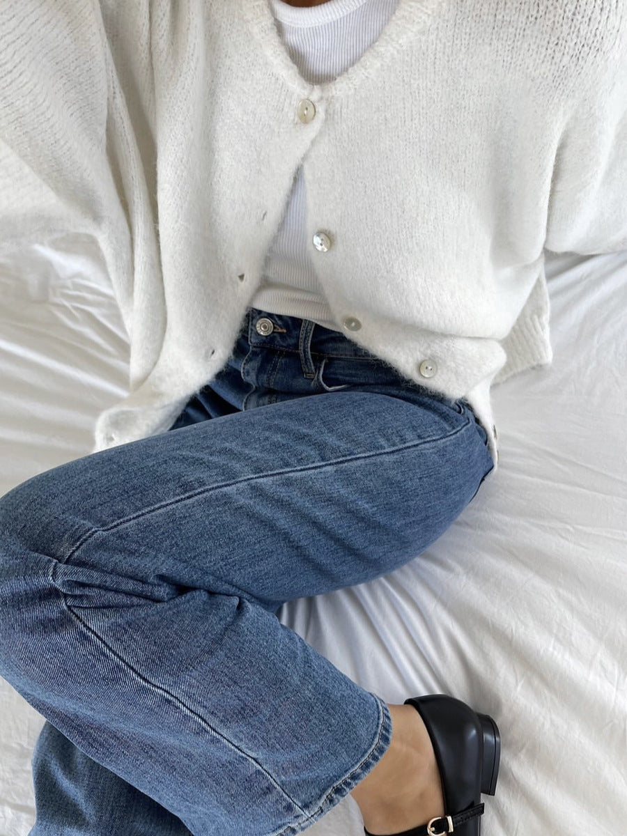Soft Fuzzy Button Up Cardigan