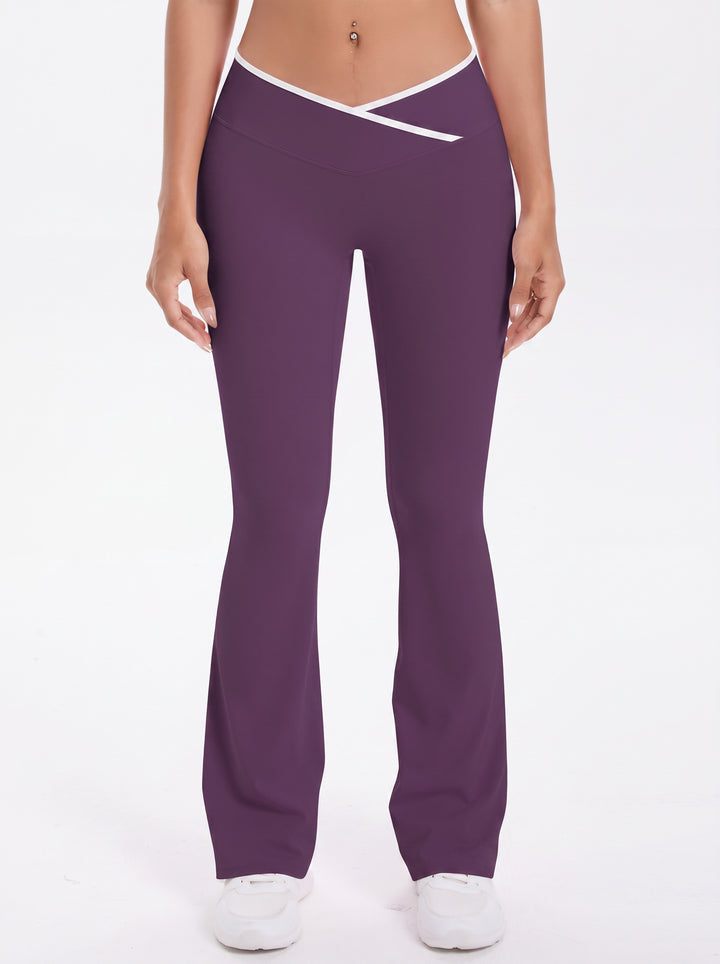 Crossover High Waisted Flare Yoga Pants