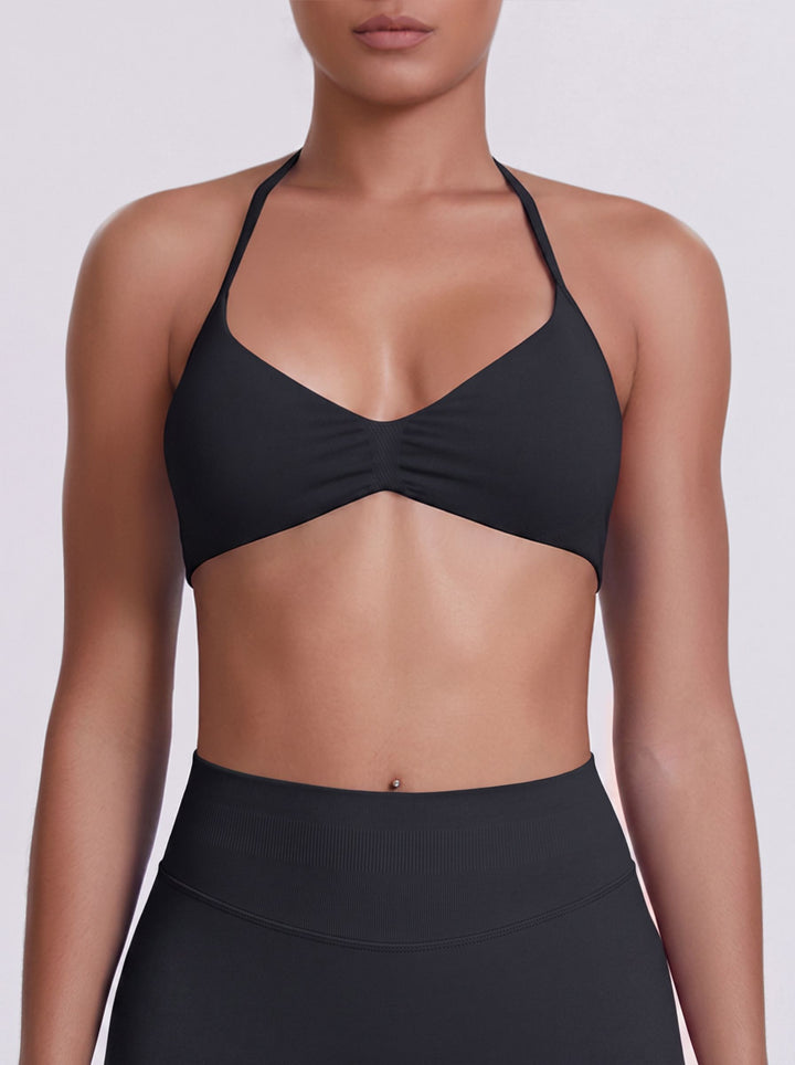 Seamless Halter Neck Sports Bra
