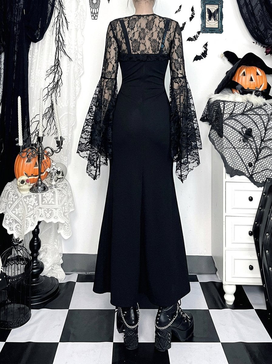 Gothic Lace Bell Sleeve Shrug