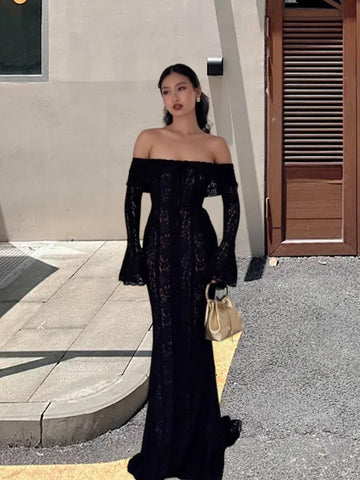 Off The Shoulder Lace Mini Dress