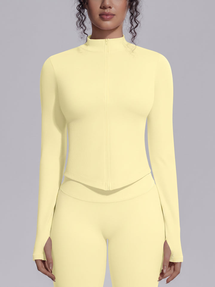 Seamless Fitted Thumbhole Athletic Jacket