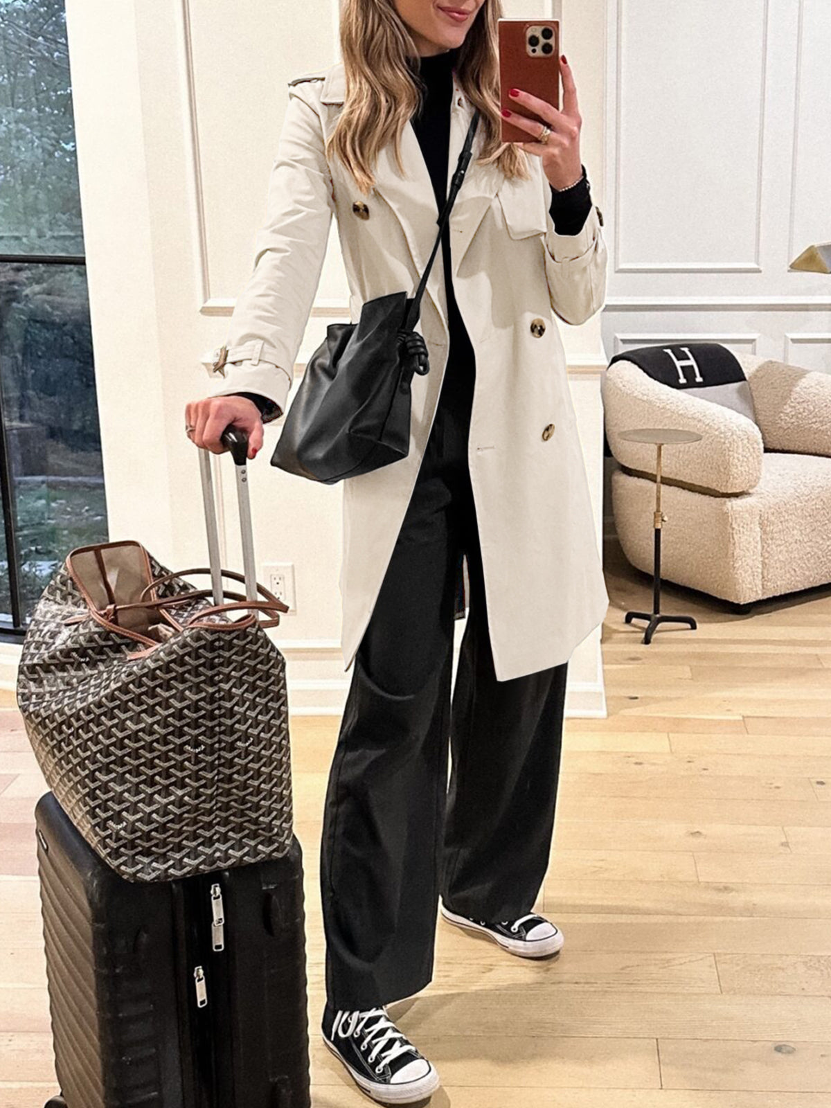 Classic Double Breasted Trench Coat