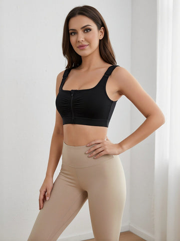 Front Zip Seamless Sculpting Shapewear Bra