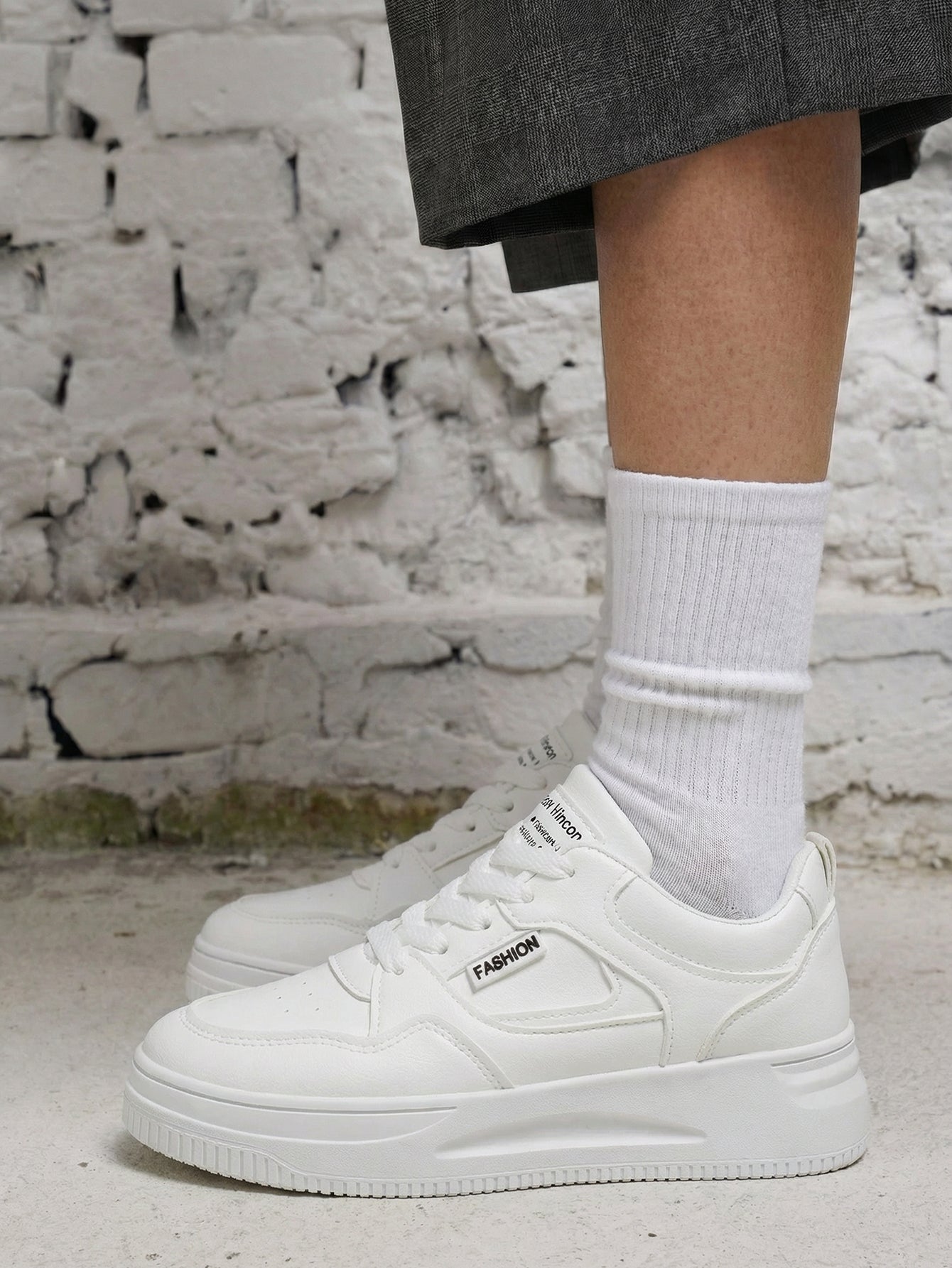 Platform Leather Upper Fashion Casual Shoes