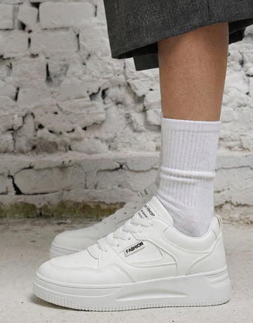 Platform Leather Upper Fashion Casual Shoes