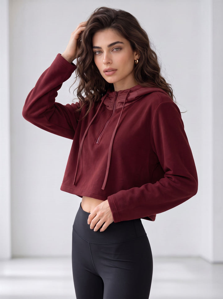 Cozy Fleece Quarter Zip Hoodie