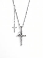 Gothic Dagger Cross Layered Necklace