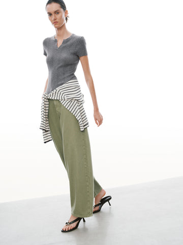Striped Skinny-Fit Knitted T-Shirts
