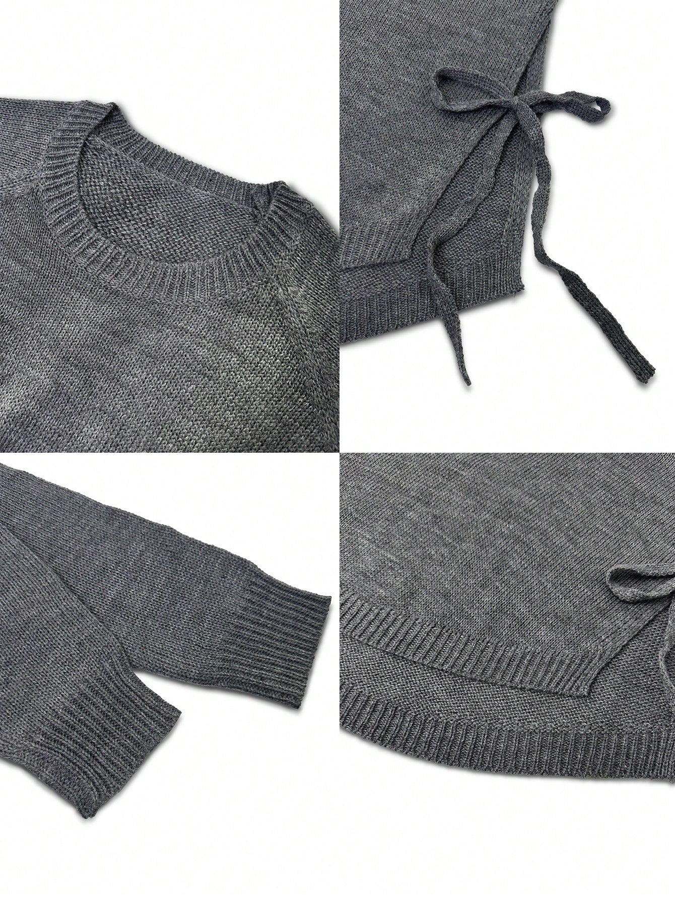 Cozy Side Tie Knit Sweater