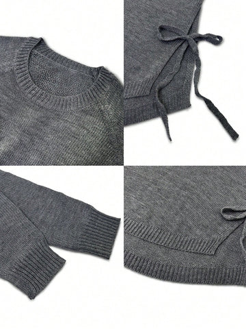 Cozy Side Tie Knit Sweater