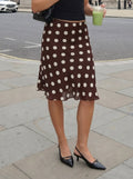 Vintage Polka Dot Midi Skirt