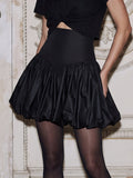 High Waisted Voluminous Bubble Mini Skirt