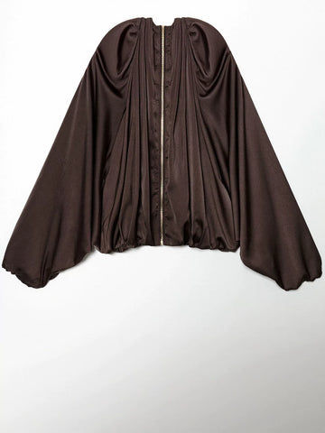 Satin Pleated Lantern Sleeve Pant Set