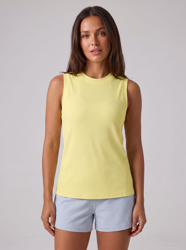 Ribbed Seamless Athletic Yoga Tank Top