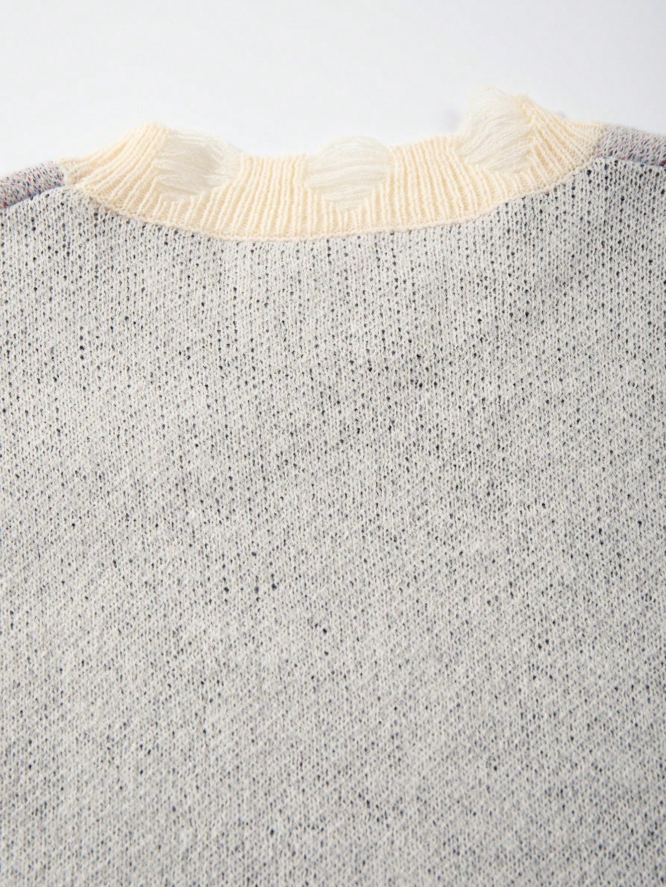Distressed Graphic Oversized Knit Sweater
