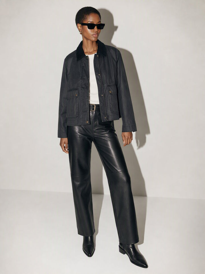 Waxed Corduroy Collar Utility Jacket