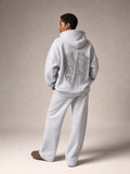 Oversized Sequin Wing Graphic Hoodie