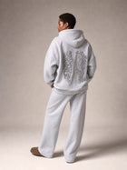 Oversized Sequin Wing Graphic Hoodie