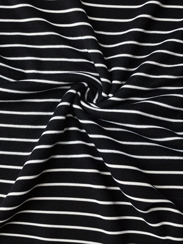 Henley Neck Contrast Striped Skinny-Fit T-Shirts