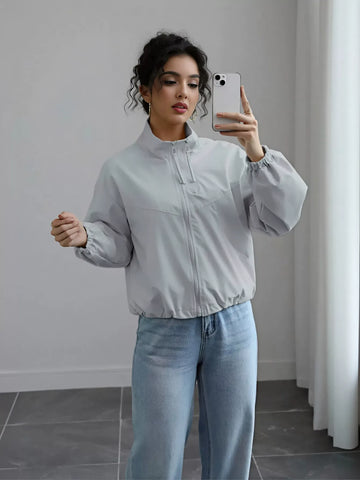 Lightweight Casual Zip Up Jacket